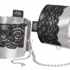 Fifty Shades Play Nice - Satin Handcuffs (Black-Silver)