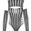 NO: XQSE - long sleeve fishnet body - black (S-L)
