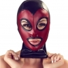 Bad Kitty - cute shiny mask (black-red)
