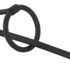 Penisplug Dilator - silicone urethral dilator with glans ring (0.6mm) - black