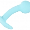 Cuties Mini Butt Plug - silicone anal dildo - blue (2.6cm)