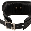 Bad Kitty - leather effect collar with ring (black)