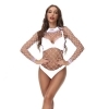 MARLYN FISHNET THONG BODYSUIT WHITE S-L
