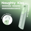 Satisfyer Naughty Kiss - sací stimulátor na klitoris ve tvaru rtěnky na rty (zelený)