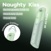 Satisfyer Naughty Kiss - sací stimulátor na klitoris ve tvaru rtěnky na rty (zelený)