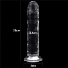 LoveToy Flawless Clear Dildo 7.0 - průhledné dildo s přísavkou (18cm)