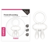Lovetoy Power Clit Silicone Cockring - vibrační silikonový kroužek (bílý)
