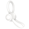 Lovetoy Power Clit Silicone Cockring - vibrační silikonový kroužek (bílý)