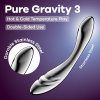 Satisfyer Pure Gravity 3 – Luxusní ocelové dildo pro stimulaci bodu G a klitorisu