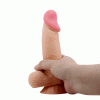 Pretty Love Sliding Skin – realistické ohebné dildo s přísavkou (19,4 cm)