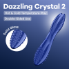 Satisfyer Dazzling Crystal 2 – skleněné oboustranné dildo (20 cm, světle modré)