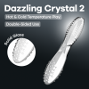 Satisfyer Dazzling Crystal 2 – skleněné oboustranné dildo (20 cm, průsvitné)