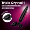 Satisfyer Triple Crystal 1 – Skleněné Dildo 3v1, 21 cm (černé)