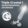 Satisfyer Triple Crystal 1 – Skleněné dildo 3v1, 21 cm (průhledné)