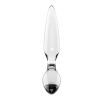 Satisfyer Triple Crystal 2 – skleněné dildo se 3 tvary, 22 cm (průhledné)