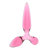 Satisfyer Triple Crystal 2 – skleněné dildo se 3 tvary, 22 cm (růžové)