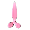 Satisfyer Triple Crystal 2 – skleněné dildo se 3 tvary, 22 cm (růžové)