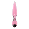 Satisfyer Triple Crystal 2 – skleněné dildo se 3 tvary, 22 cm (růžové)