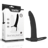 Lovetoy Double Prober – připínací dvojité dildo s kroužky (černé)