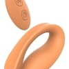 Dreamtoys GLAM Couples Vibrator – párový vibrátor s dálkovým ovládáním (oranžový)