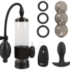 REBEL Performance Set – 7dílná sada pro muže (pumpa + vibro bullet + vibrační plug + masturbátor + 3 kroužky)