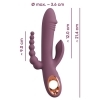 You2Toys Slim Triple Plum – nabíjecí trojitý vibrátor 3v1 (fialový)