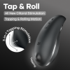 Satisfyer Tap and Roll černý – klitorální stimulátor s poklepáváním a rolováním