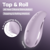 Satisfyer Tap and Roll fialový – luxusní klitorální stimulátor s poklepáváním a rolováním