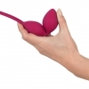Lust Love Balls - vibrační venušiny kuličky na dálkové ovládání (ostružinová barva)