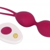 Lust Love Balls - vibrační venušiny kuličky na dálkové ovládání (ostružinová barva)