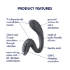 Satisfyer G for Goddess 3 – rabbit vibrátor na klitoris a G-bod, tmavě šedý