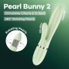 Satisfyer Pearl Bunny 2 – rabbit vibrátor s rotujícími perlami na klitoris a G-bod, světle zelený