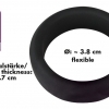 You2Toys Black Velvet Cock Ring - kroužek na penis (3,8cm) černý
