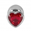 You2Toys - Diamond - 159g-ové hliníkový anální kolík (stříbrno-červený)