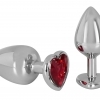 You2Toys - Diamond - 159g-ové hliníkový anální kolík (stříbrno-červený)