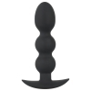 Black Velvet Heavy - anální dildo s kuličkami a hmotností 145g (černé)