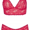 Cottelli Plus Size - Soft Lace Bra Set (Red)