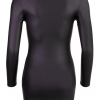 Cottelli - společenské šaty s kamínkovým zipem (černé)