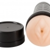 Nature Skin Pussy Masturbator - extra hluboký masturbátor, realistická vagína v pouzdře (tělová barva-černá)