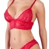 Cottelli - Floral Lace Bra Set (Red)