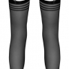 NO:XQSE - proužkované punčochy s podvazky (černé)