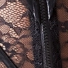 Cottelli - lesklé, proužkované a krajkové šaty (černé)