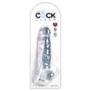 King Cock Clear 8 - prísavka, dildo so semenníkmi (20cm)