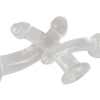 Crystal clear - acorn anal dildo set - 3 pieces (transparent)