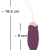 Javida - nabíjecí, rotační, korálkové vibrační vajíčko (fialové)