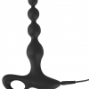 Black Velvets Rechargeable Anal Beads - nabíjecí vibrační anální korálky (černé)