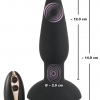 Black Velvet - cordless, radio anal vibrator with pulsating needle (black)
