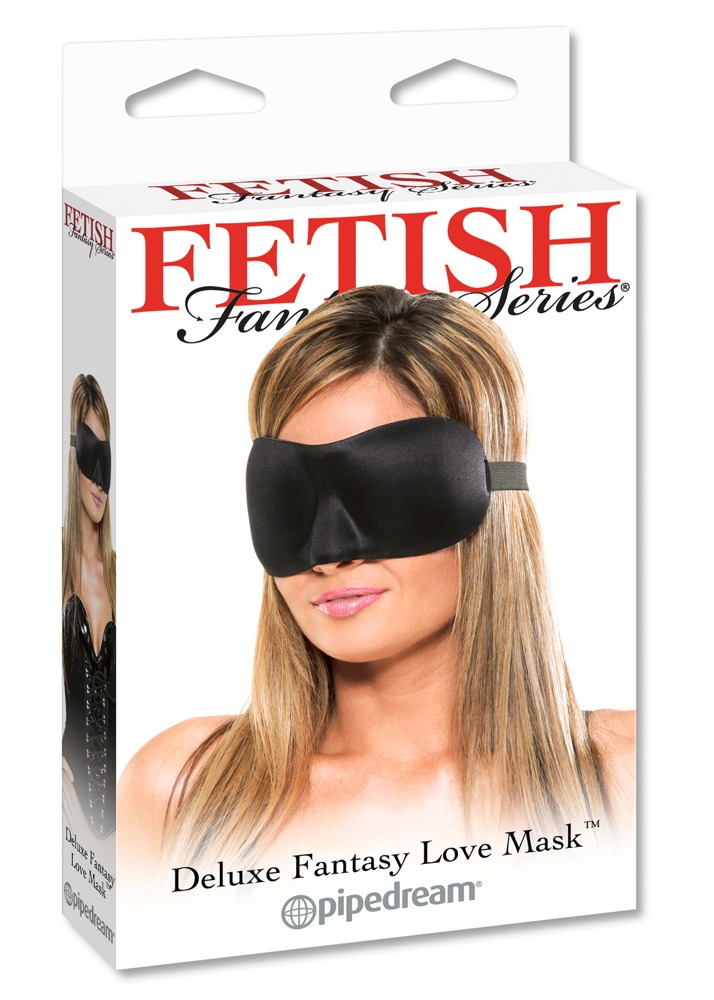Levně Fetish Deluxe Fantasy - široká, jemná maska ​​na oči (černá)
