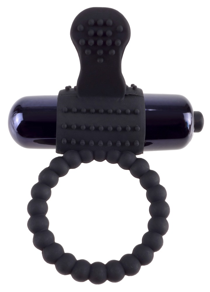 Levně Pipedrem Fantasy C-Ringz - vibrační kroužek na penis (černý)