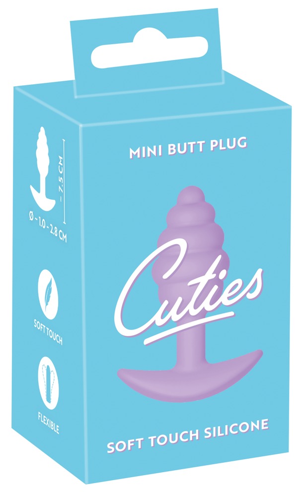Levně Cuties Mini Butt Plug - silicone anal dildo - purple (2.8cm)